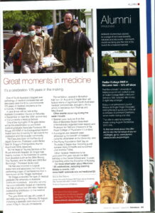 Article in medical magazine mentioning Avril Thomas artwork