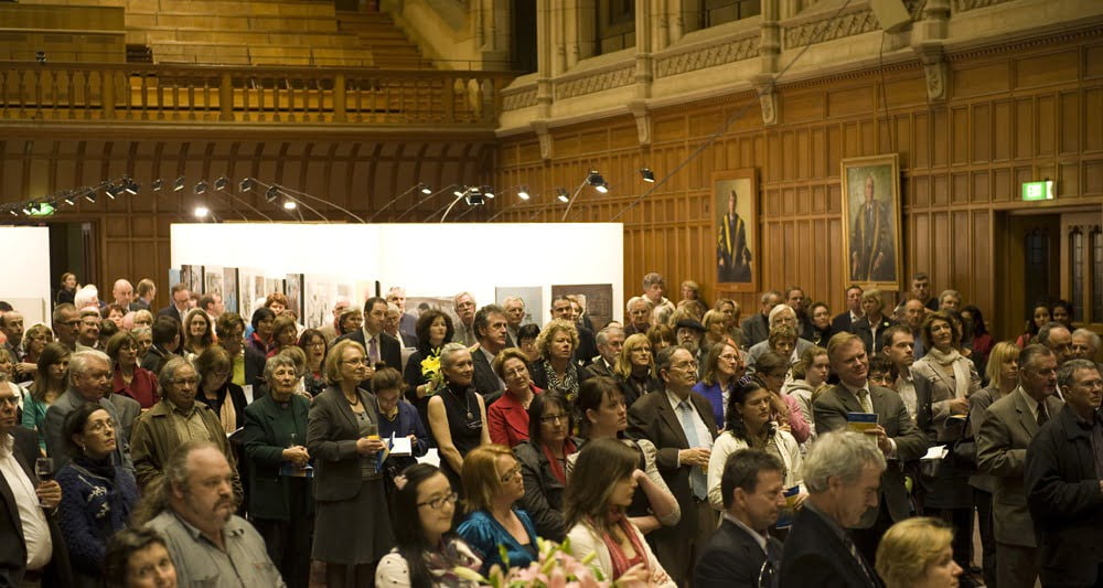 Bonython Hall, Adelaide University Exhibition opening, Avril Thomas