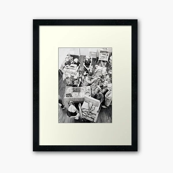 Framed print for sale of a drawing made by Adelaide Artist Avril Thomas of an operation at Flinders Medical Centre