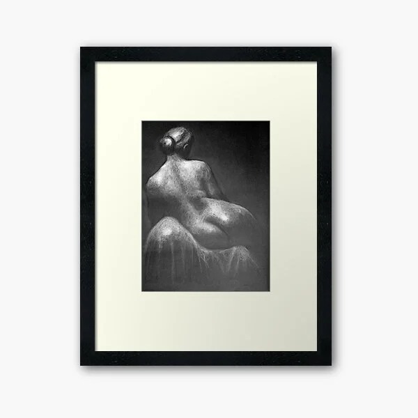 Framed black and white tasteful nude drawing prints for sale by Adelaide Artist Avril Thomas
