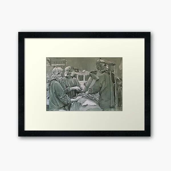 Framed print of an orthopaedic operation - Drawing by Avril Thomas Artwork for sale 