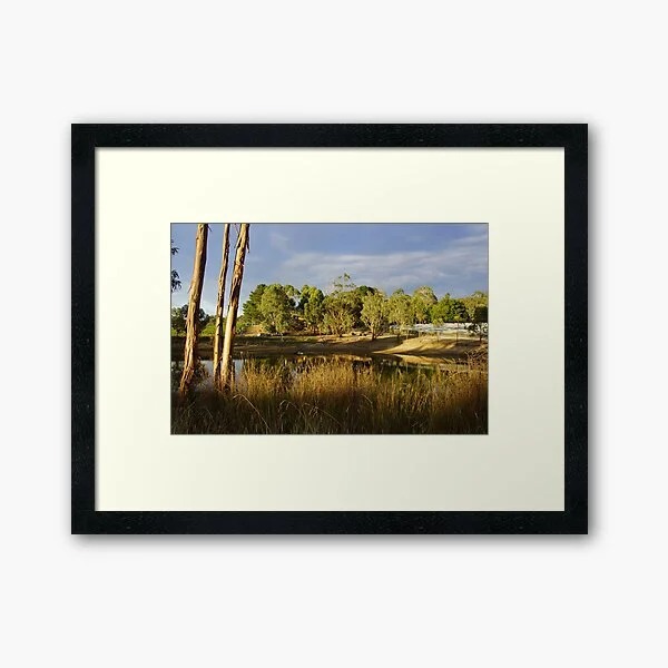 A framed art print for sale of a country landscape scene at Magpie Springs by Avril Thomas
