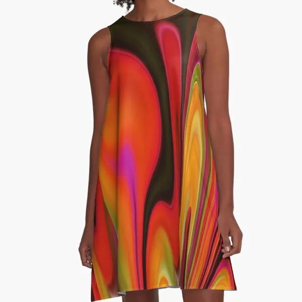 Bold dress design by Adelaide artist Avril Thomas in this dress shop online 