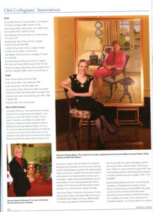 Seymour College Old collegian Avril Thomas in Tartan Talk with portrait commissioned by National Portrait Gallery