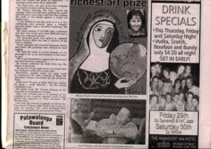 Adelaide portrait artist Avril Thomas Article in Newspaper 