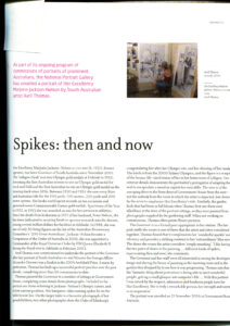 Article in National Portrait Gallery Canberra magazine about South Australian artist Avril Thomas portrait