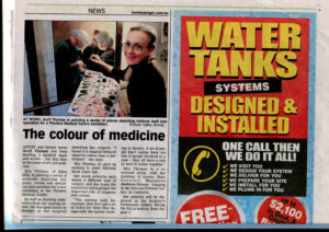 Article about South Australian artist Avril Thomas in newspaper 