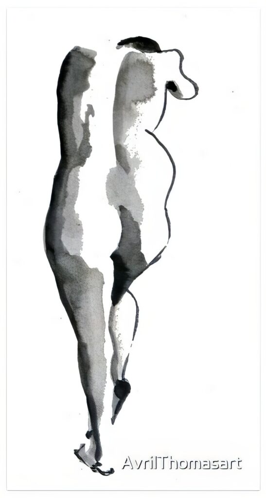 Female nude drawing by Adelaide artist Avril Thomas Prints for sale